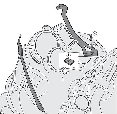 KAPPA BMW SCREEN BRACKET KIT D5107KITK - F700GS (13-17)