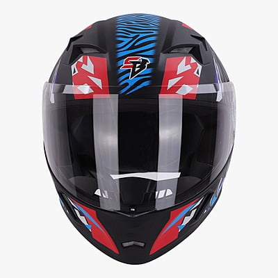 STEELBIRD SBA-21 RAPTOR PANTHA GLOSSY BLACK/RED NEON  C/V 580 MM (M) (LONG CHEEKPAD)