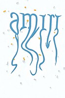 Playera Amiri Bordado Azul Detalle Minimalista de Lujo