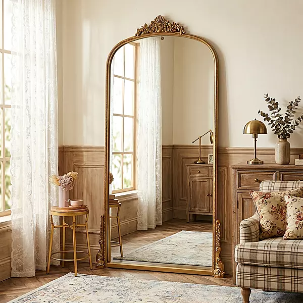 Country gold frame with flat mirror(41*74 INCH)
