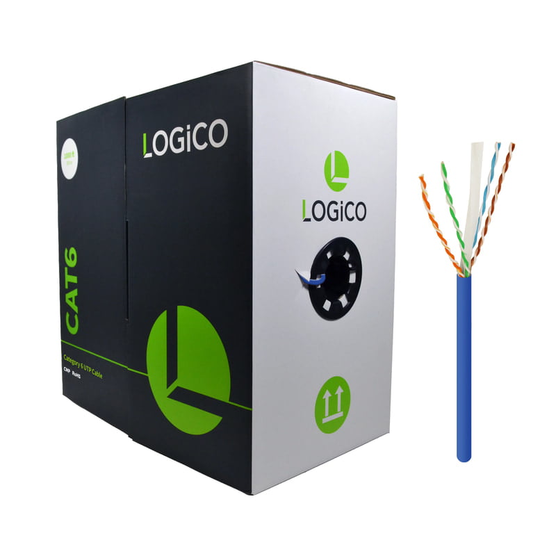 Cat6 UTP CMP Cable 23AWG 1000Ft Blue Cat6 UTP CMP Cable 23AWG 1000Ft Blue