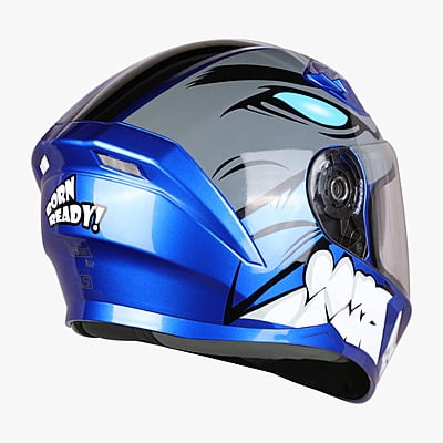 STEELBIRD SBA-21 ISS BORN READY MATT Y.BLUE C/V (L) (LONG CHEEKPAD)