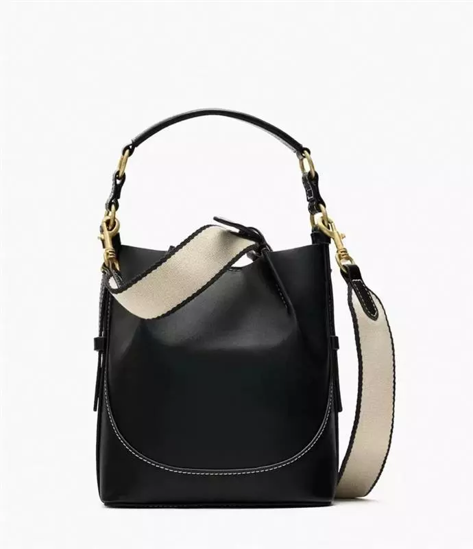 ZARA DRAWSTRING CANVAS BAG BLACK