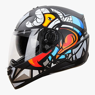 STEELBIRD SBA-7 ISS BIRDIE MATT BLACK/GREY C/V (M)