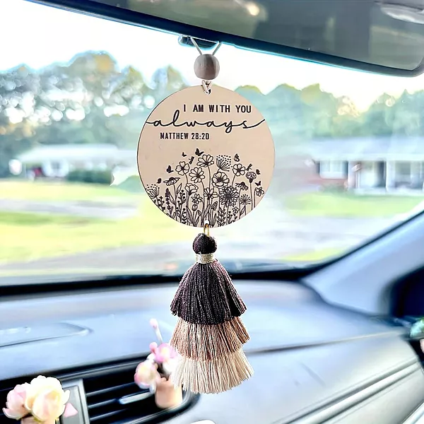 Car Rare View Mirror Hanging With Tussle