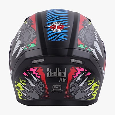 STEELBIRD SBA-21 RAPTOR PANTHA MATT BLACK/RED NEON C/V 600 MM (L)
