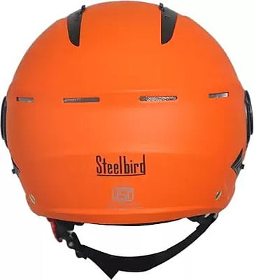 STEELBIRD SBH-24 VOX GLOSSY CORAL ORANGE C/V (M)