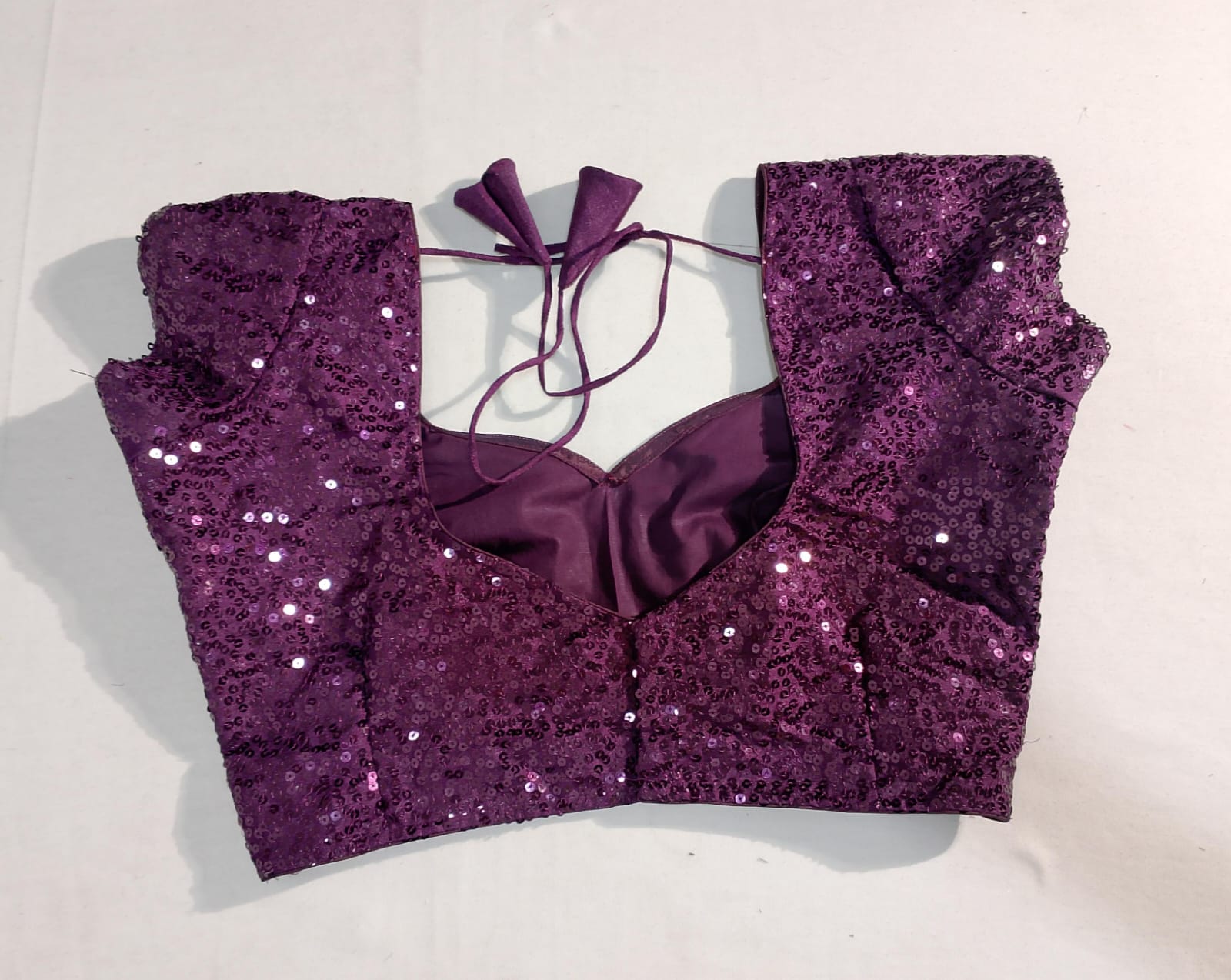 N199: Ready To Ship Beautiful Sequence Work Saree With Stitched Blouse