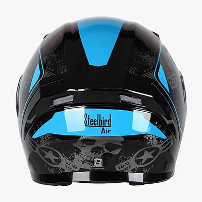 STEELBIRD SBA-21 COMBAT GLOSSY BLACK/BLUE C/V (M)
