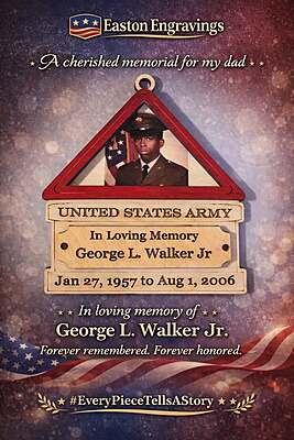 US Military Memorial Photo Display – Personalized Tribute