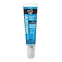 DAP 100% Silicone Rubber Window, Door, and Siding Sealant, White 2.8 Oz (7079800752)