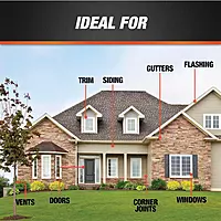 DAP 100% Silicone Rubber Window, Door, and Siding Sealant, White 2.8 Oz (7079800752)