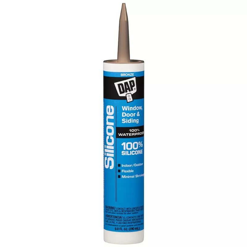 DAP 8647 Silicone Joint Sealant, 10.1 oz Tube, Bronze