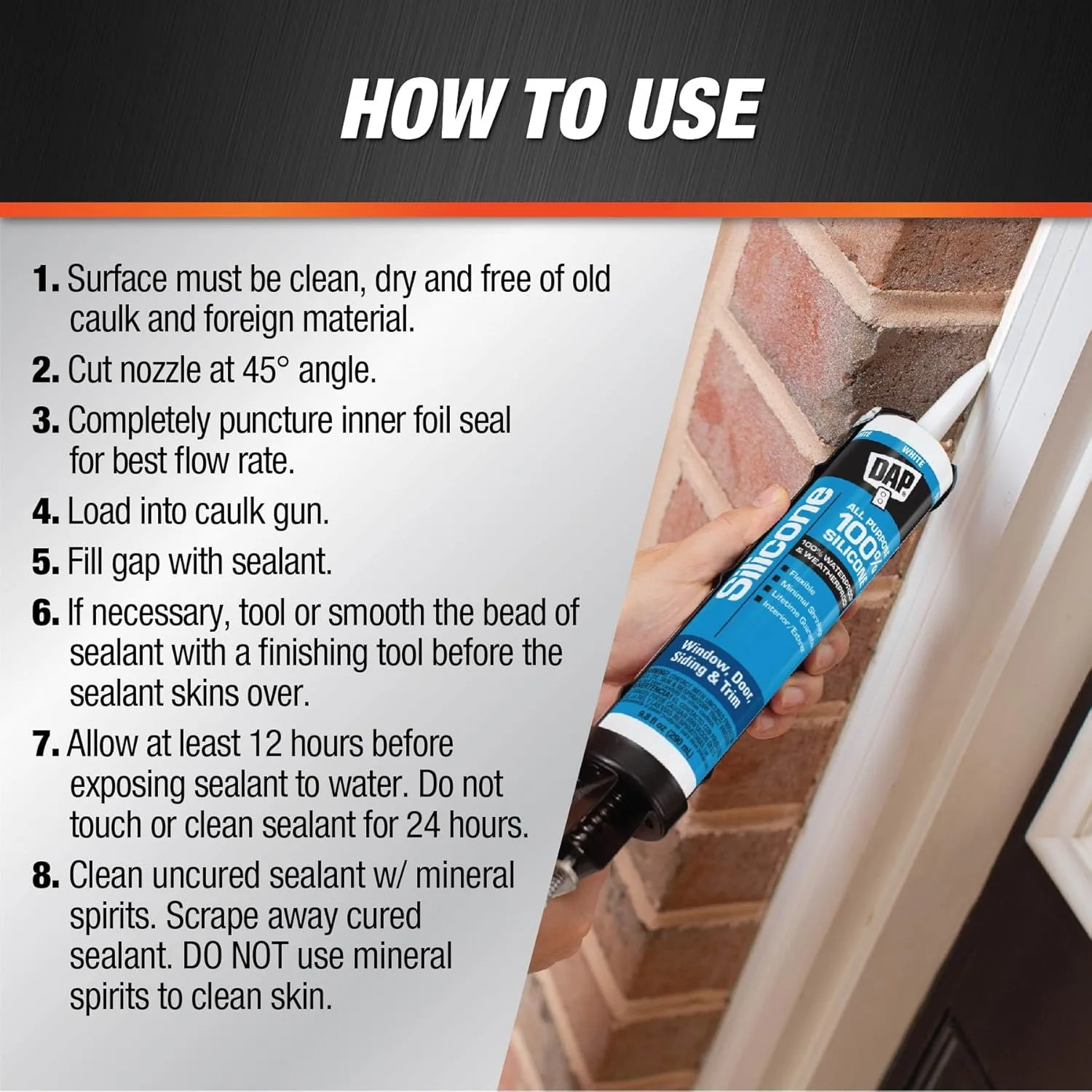 Dap 08642 9.8 fl oz Dow Corning® Black Silicone Sealant