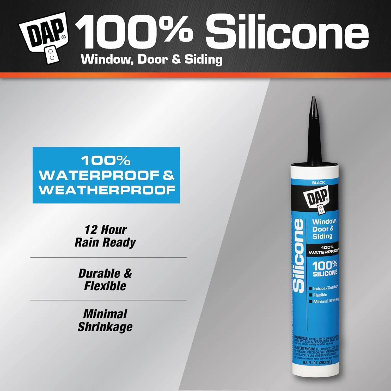 Dap 08642 9.8 fl oz Dow Corning® Black Silicone Sealant