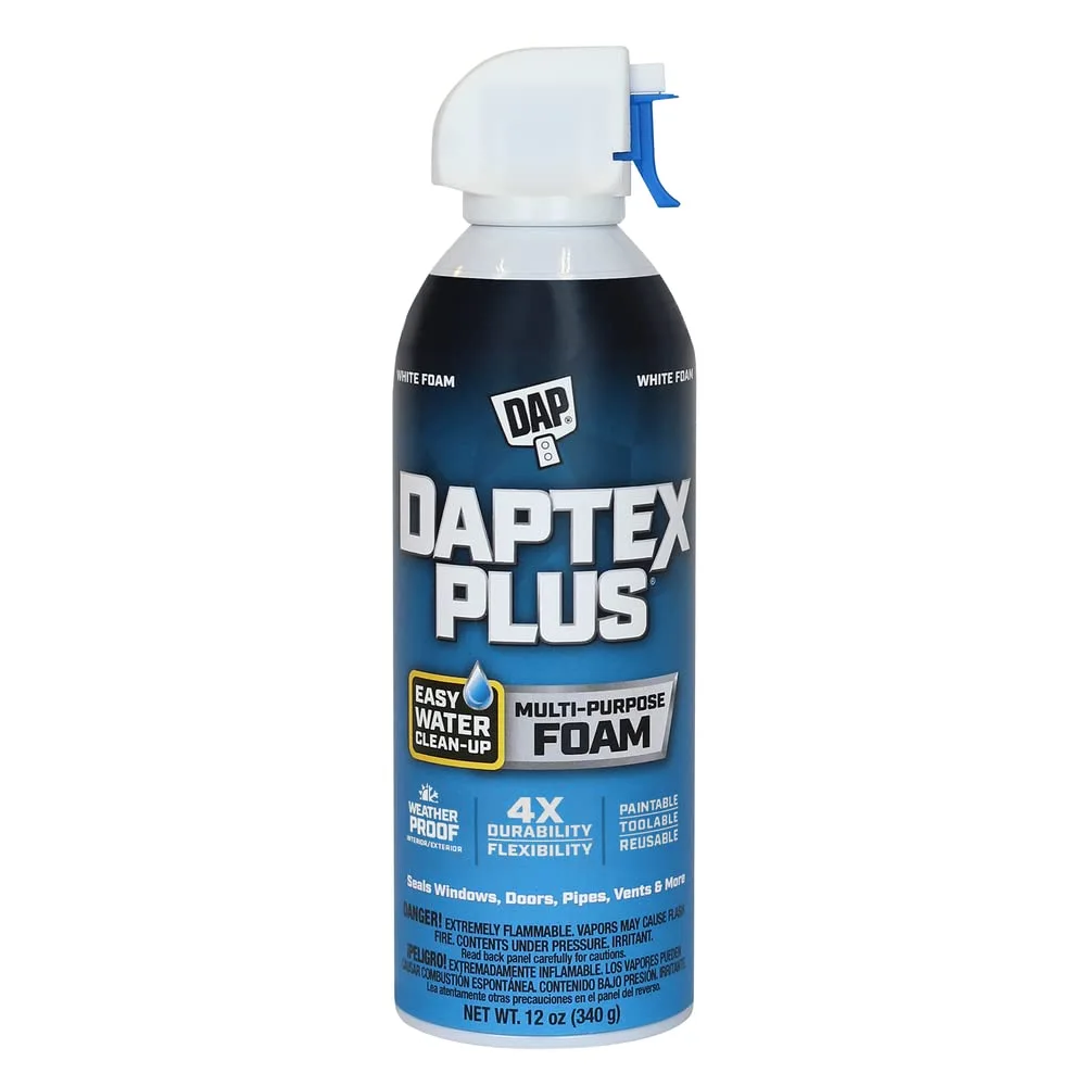 DAP DAPtex Plus Multi-Purpose Latex Foam Sealant, White, 12 Oz (7079818836)