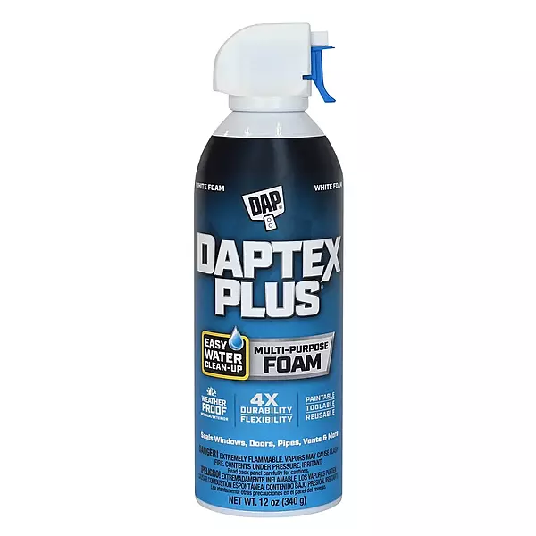 DAP DAPtex Plus Multi-Purpose Latex Foam Sealant, White, 12 Oz (7079818836)