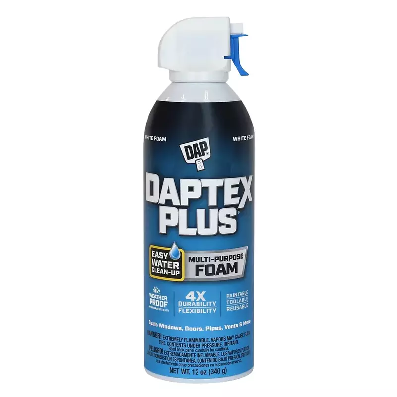 DAP DAPtex Plus Multi-Purpose Latex Foam Sealant, White, 12 Oz (7079818836)