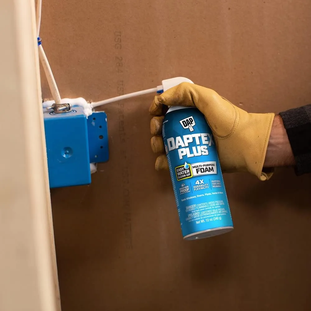 DAP DAPtex Plus Multi-Purpose Latex Foam Sealant, White, 12 Oz (7079818836)
