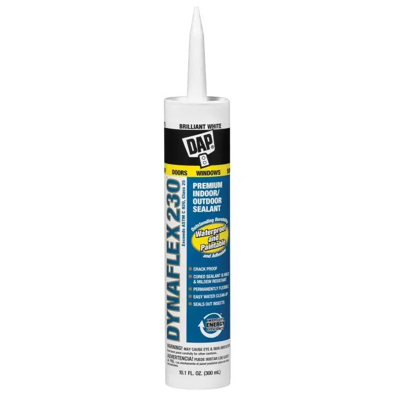 12 Pack DAP 18300 DYNAFLEX 230 Premium Indoor/Outdoor Sealant - White 10.1-oz Cartridge (18275)