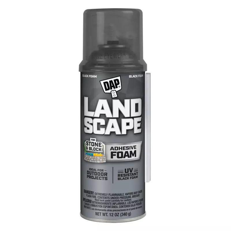 DAP Landscape Exterior Filler-Adhesive Foam, Black, 12 oz