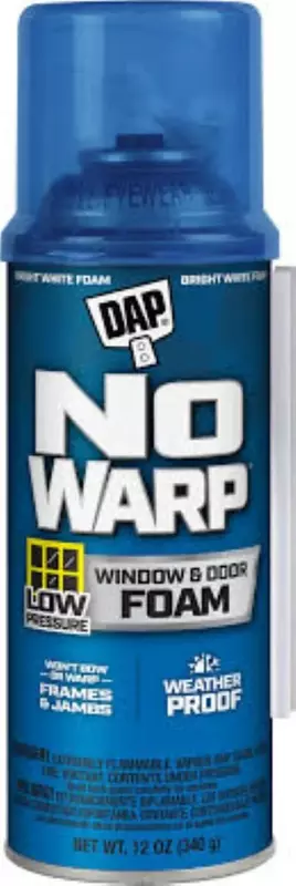 DAP No Warp Window and Door Foam Sealant, Bright White, 12 Oz (7565004000)