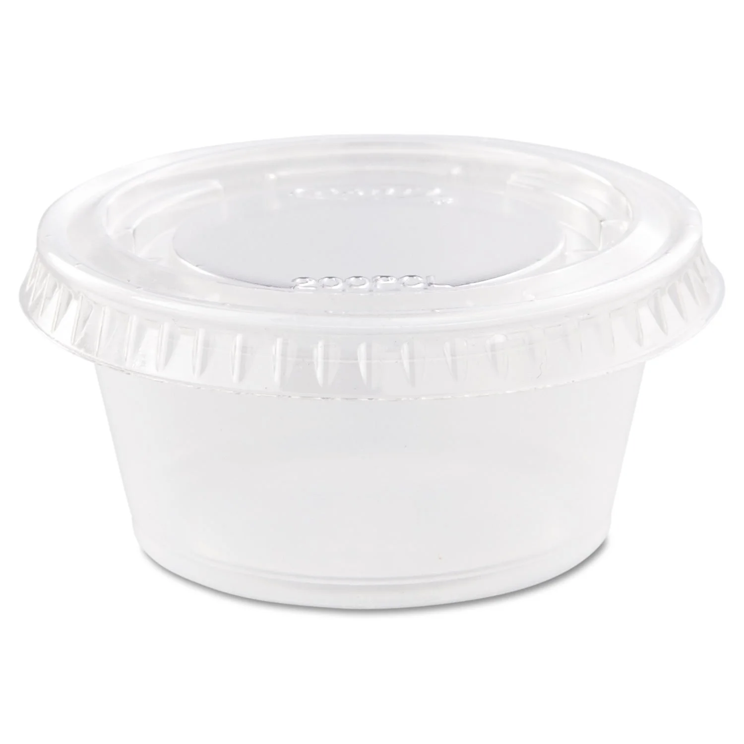 Dart 200PC 2 oz Clear PP Portion Container (Case of 2500)
