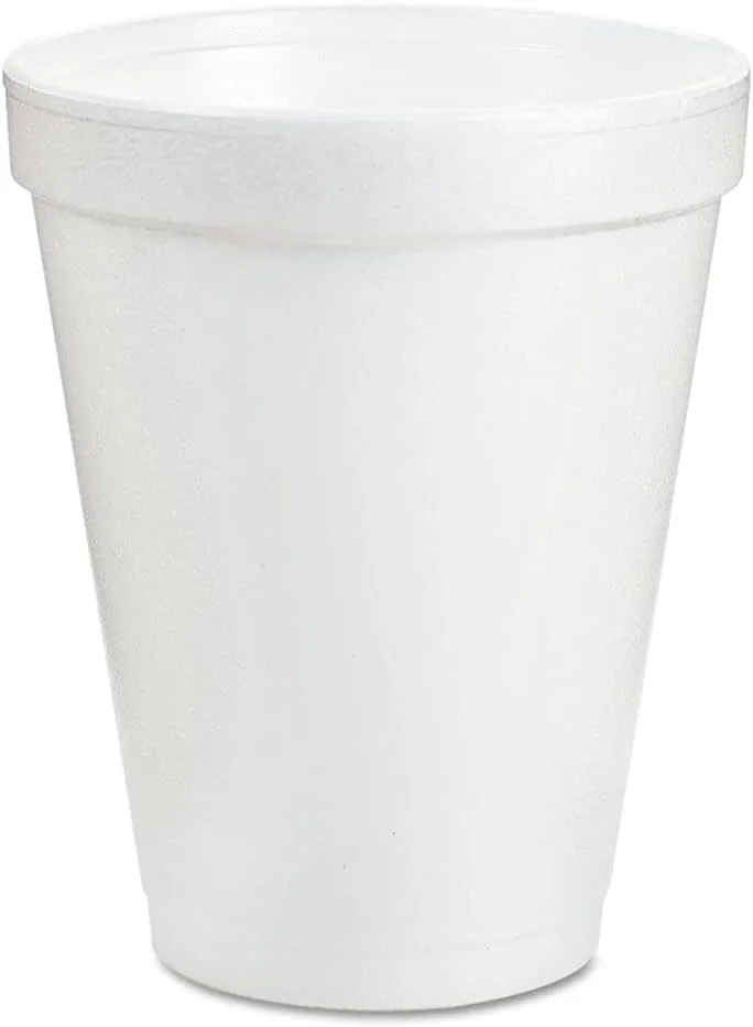 DART Container DCC8J8CT 8 oz Insulated Foam Drinking Cups, White - 1000 Count