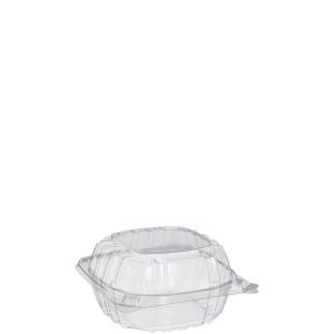 Dart Clearseal Hinged Sandwich Container 6" Clear 6 x 5-3/4 x 3 4 / 125 cs