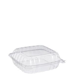 Dart ClearSeal Hinged Container Medium, Clear, 8.3x8.3x3, 1 Comp 2 / 125 cs