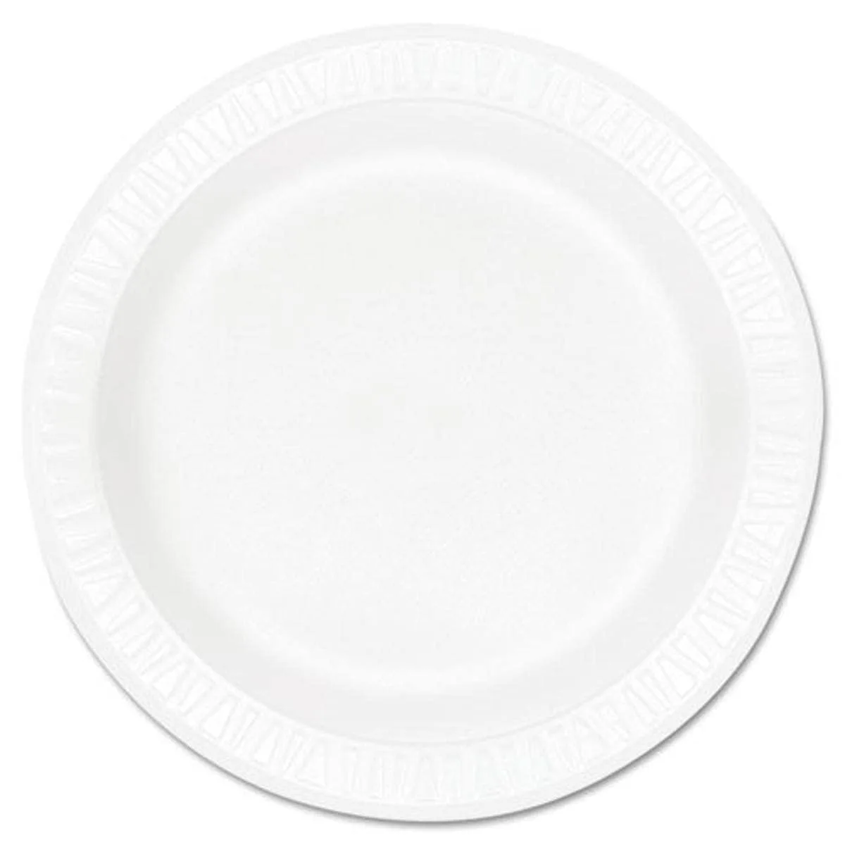 Dart Concorde 10.25in White Unlaminated Foam Plates - Case of 500