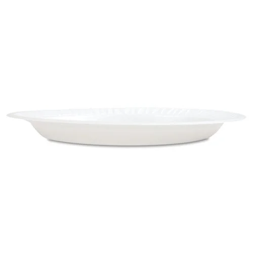 Dart Concorde 10.25in White Unlaminated Foam Plates - Case of 500