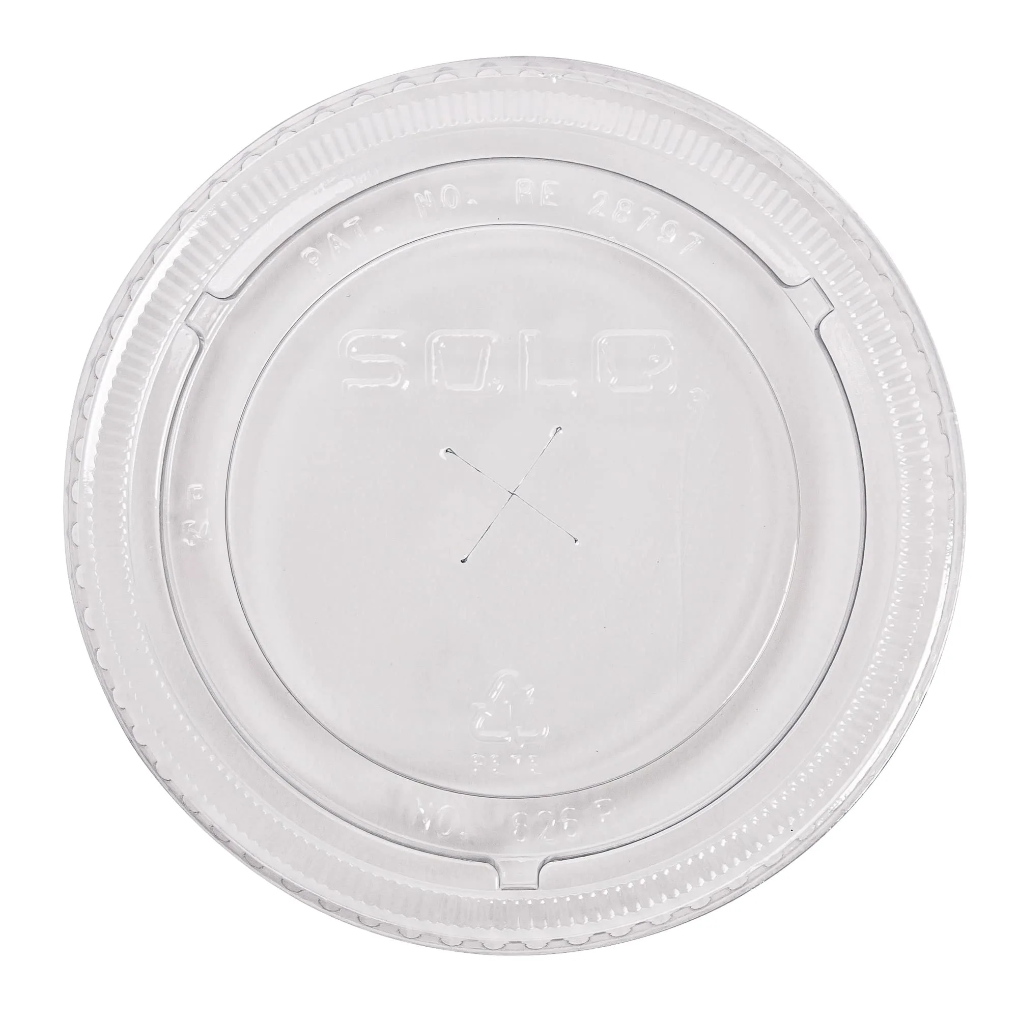 Dart PETE Flat Straw-Slot Cold Cup Lids, 16 - 24 Oz, Clear, Pack Of 1,000 Lids