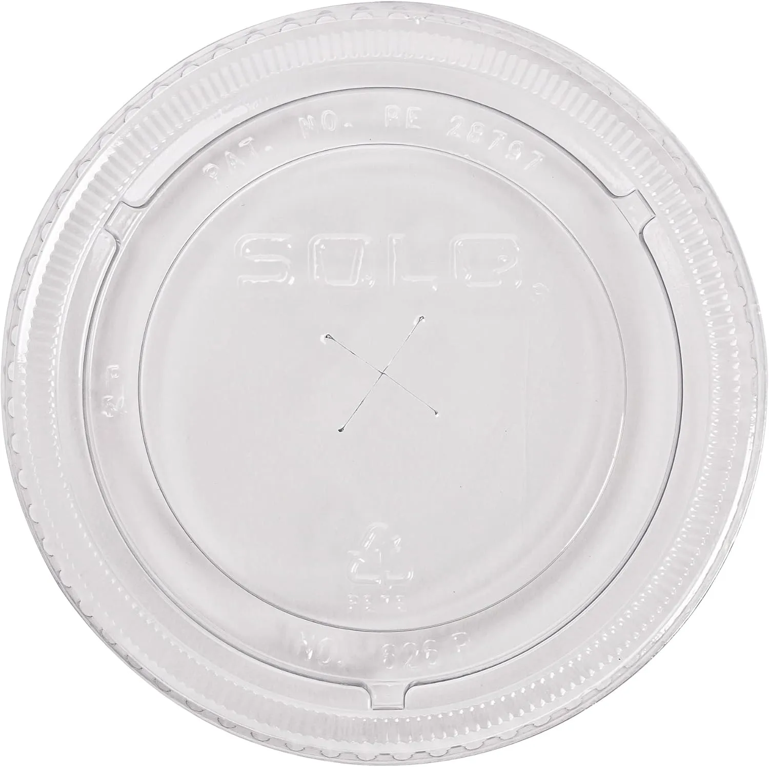 Dart PETE Flat Straw-Slot Cold Cup Lids, 16 - 24 Oz, Clear, Pack Of 1,000 Lids