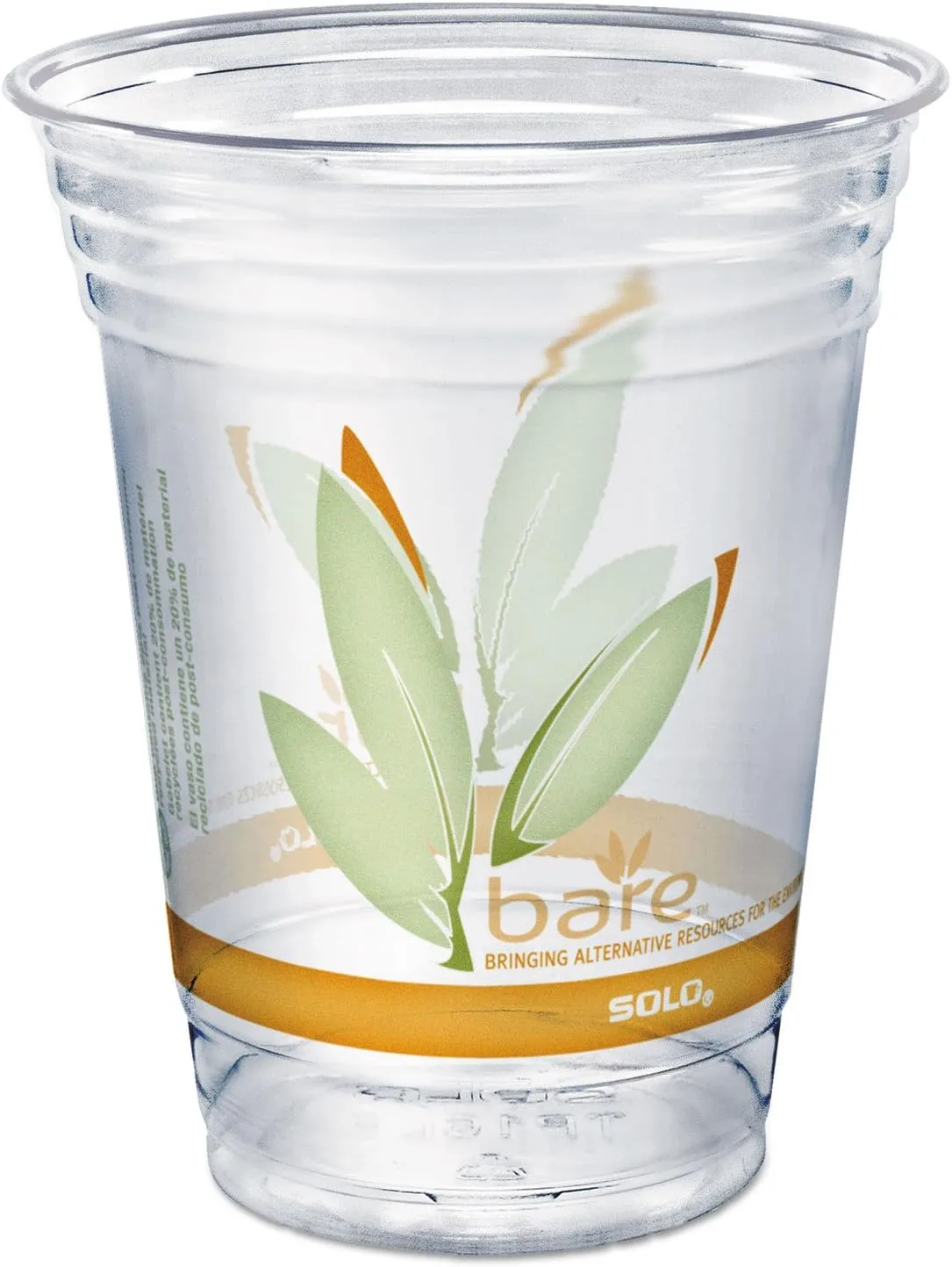 SOLO RTP16DBAREPK Bare Eco-Forward RPET Cold Cups, 16-18 oz, Clear, 50/Pack