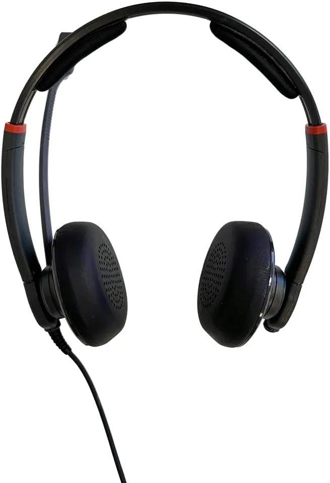 DataLocker Wired Headset with Microphone for PC - TAA Compliant Computer Headphones Adjustable Headband (AT1000Hs USB A)