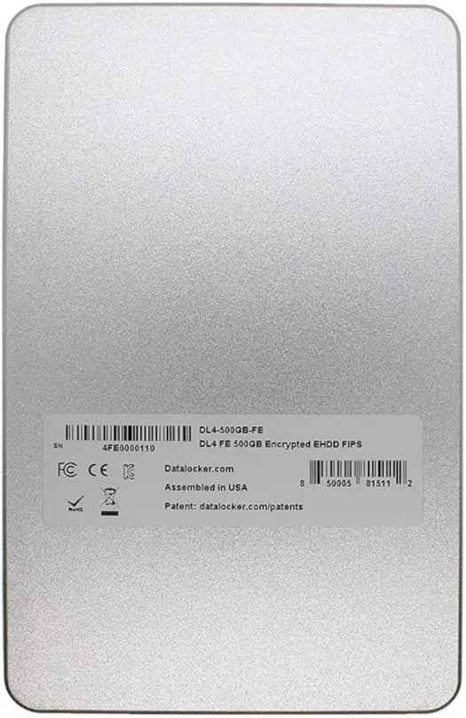 DataLocker DL4 FE 1TB Encrypted External HDD - AES-256, USB-C/A, TAA