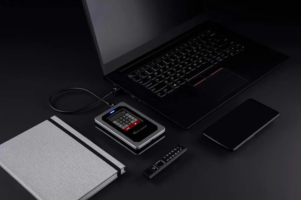 DataLocker DL4 FE 1TB Encrypted External HDD - AES-256, USB-C/A, TAA