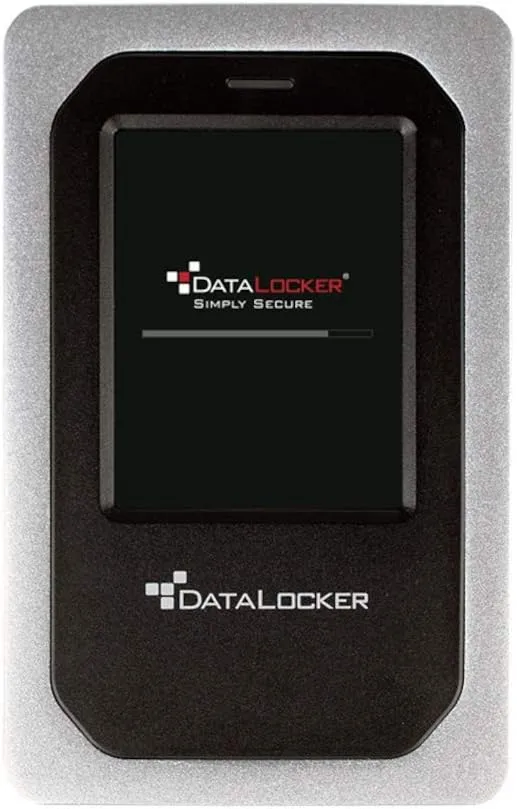DataLocker DL4 FE 2 TB Password Protected Hardware Encrypted HDD, AES 256, IP64, TAA Compliant, USB-C/USB-A
