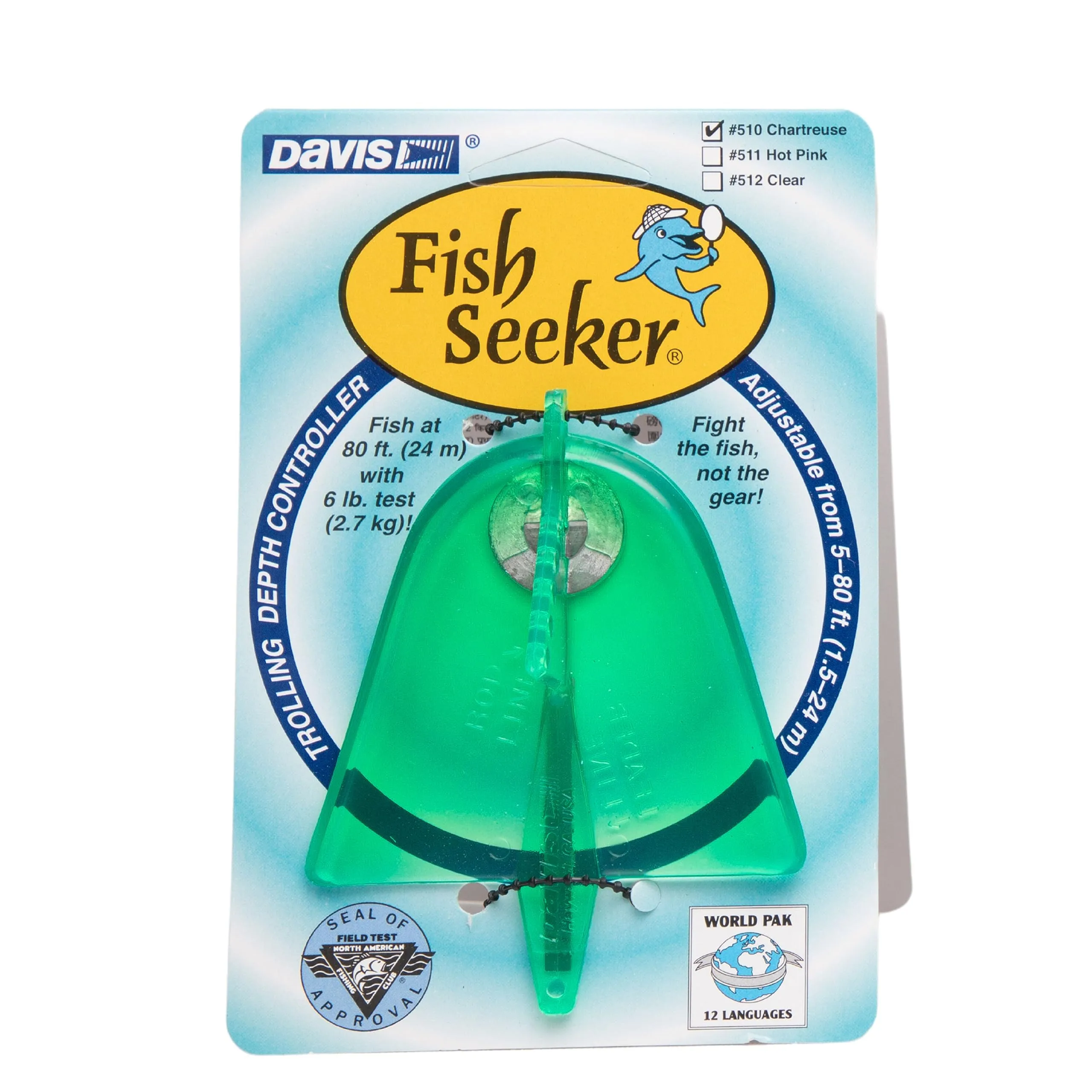 Davis Fish Seeker Trolling Plane - Chartreuse