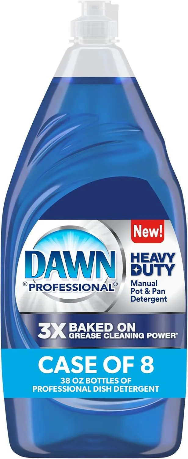 P&G Professional Dawn Heavy Duty Manual Pot and Pan Dish Soap Detergent, 38 fl oz (Case of 8)