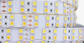 LED Dual Row Strip 24VDC, UL, 240LED/MT, 24W/M, 7.5W/FT-5000K