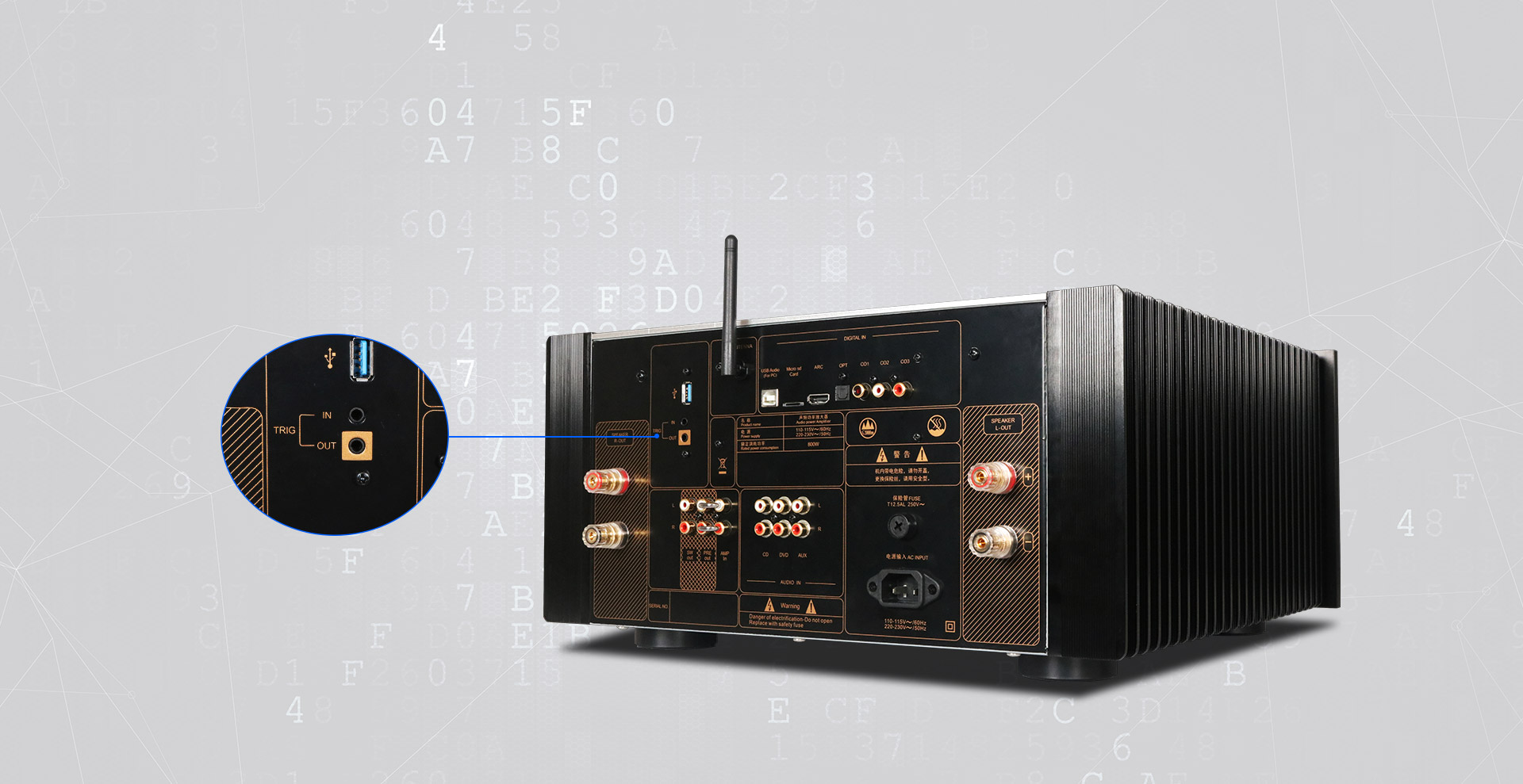 ToneWinner wholesale 2 ch stereo Hi-Fi combined amplifier