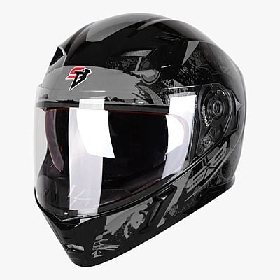 STEELBIRD SBA-21 ISS COMBAT MATT BLACK/GREY C/V (M)
