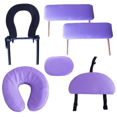 Cama de masaje Morado Portatil plegable con accesorios Cama de masaje Morado Portatil plegable con accesorios