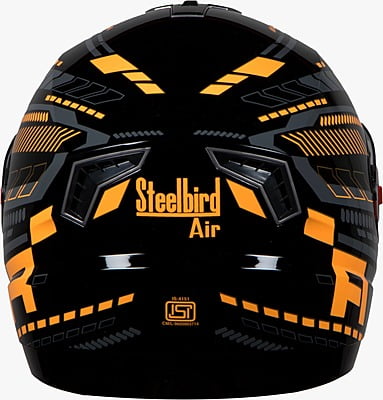 STEELBIRD SBA-1 SPEED MAT BLACK/ORANGE C/V (L)