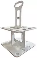 Deep Blue V-12 Waterproof Vertical Polymer Rod Rack for (12) Rods and Reels, White Finish