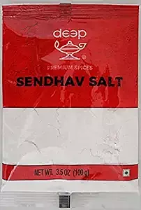 100g pack of Deep Sendhav Namak, unrefined and unprocessed rock salt for healthy cooking.
