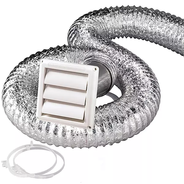 Deflect-O SK5WF Dryer Vent Kit with 5' SUPPUR-Flex Clothes Dryer Transition Duct