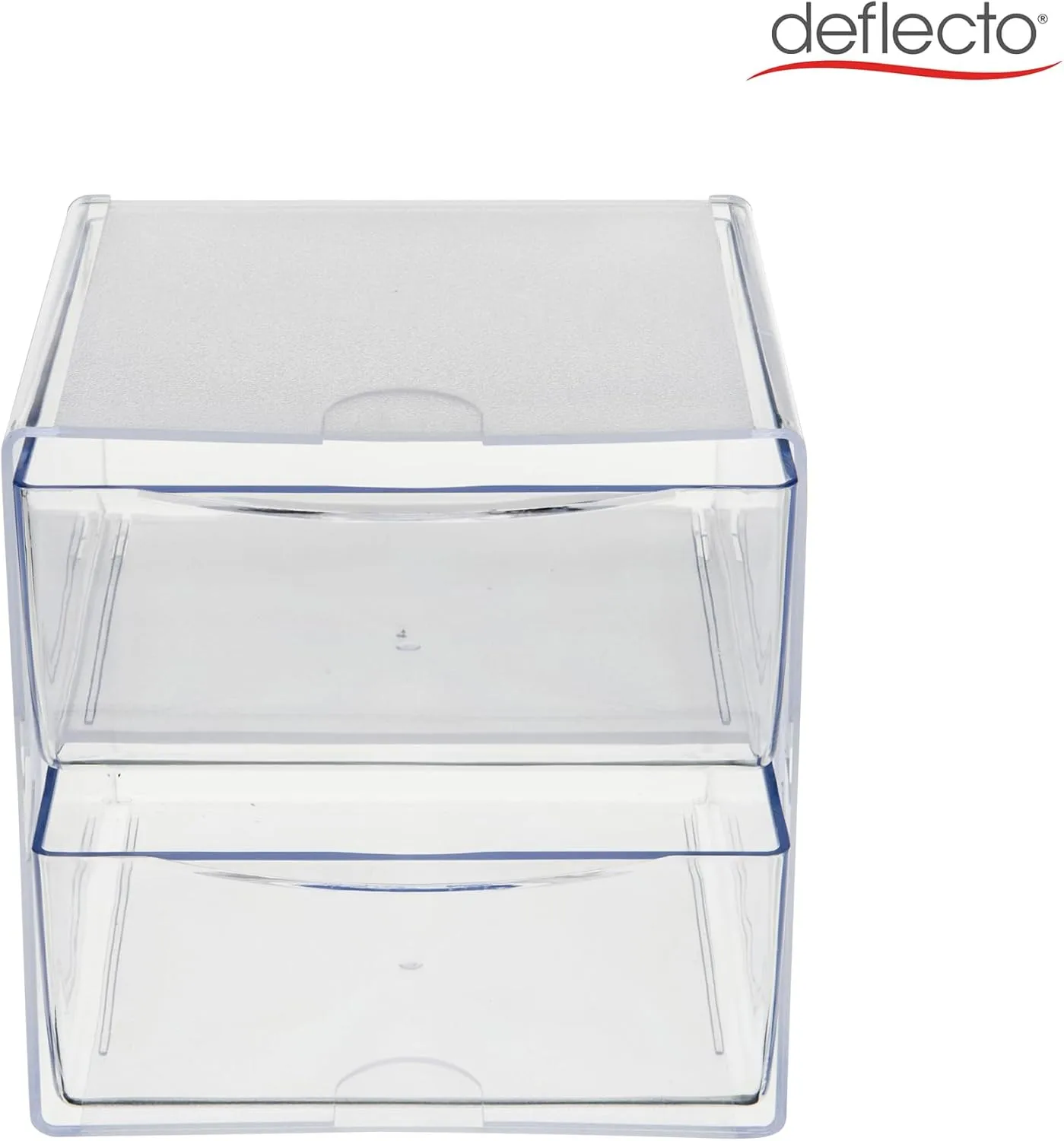 DEFLECTO Stackable Clear Cube Organizer, Plastic